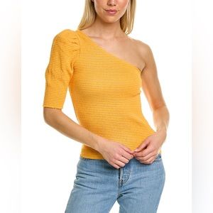Nation LTD, one shoulder Kristie top in yellow size small. Worn once.